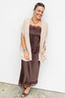 The Carrie Midi Skirt - Brown