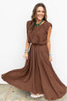 The Rowan Maxi Skirt - Brown