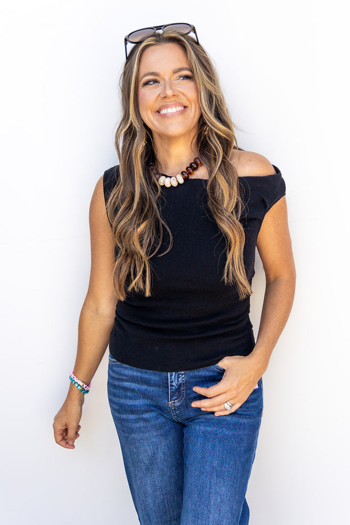 Harvest Hottie Sweater Tank - Black