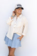 Pumpkin Spice Latte Blouse - Natural