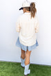 Pumpkin Spice Latte Blouse - Natural