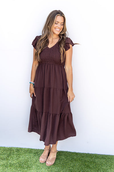 Cider Sippin Dress - Chocolate Brown