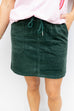 Cozy Cord Mini Skirt - Green