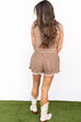 Head Over Boots Gingham Shorts - Taupe / Choco