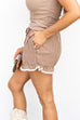 Head Over Boots Gingham Shorts - Taupe / Choco