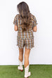 Brand New Woman Top - Mocha/Blue