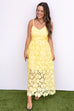 World On Fire Midi Dress - Yellow