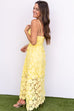 World On Fire Midi Dress - Yellow