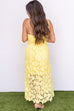World On Fire Midi Dress - Yellow