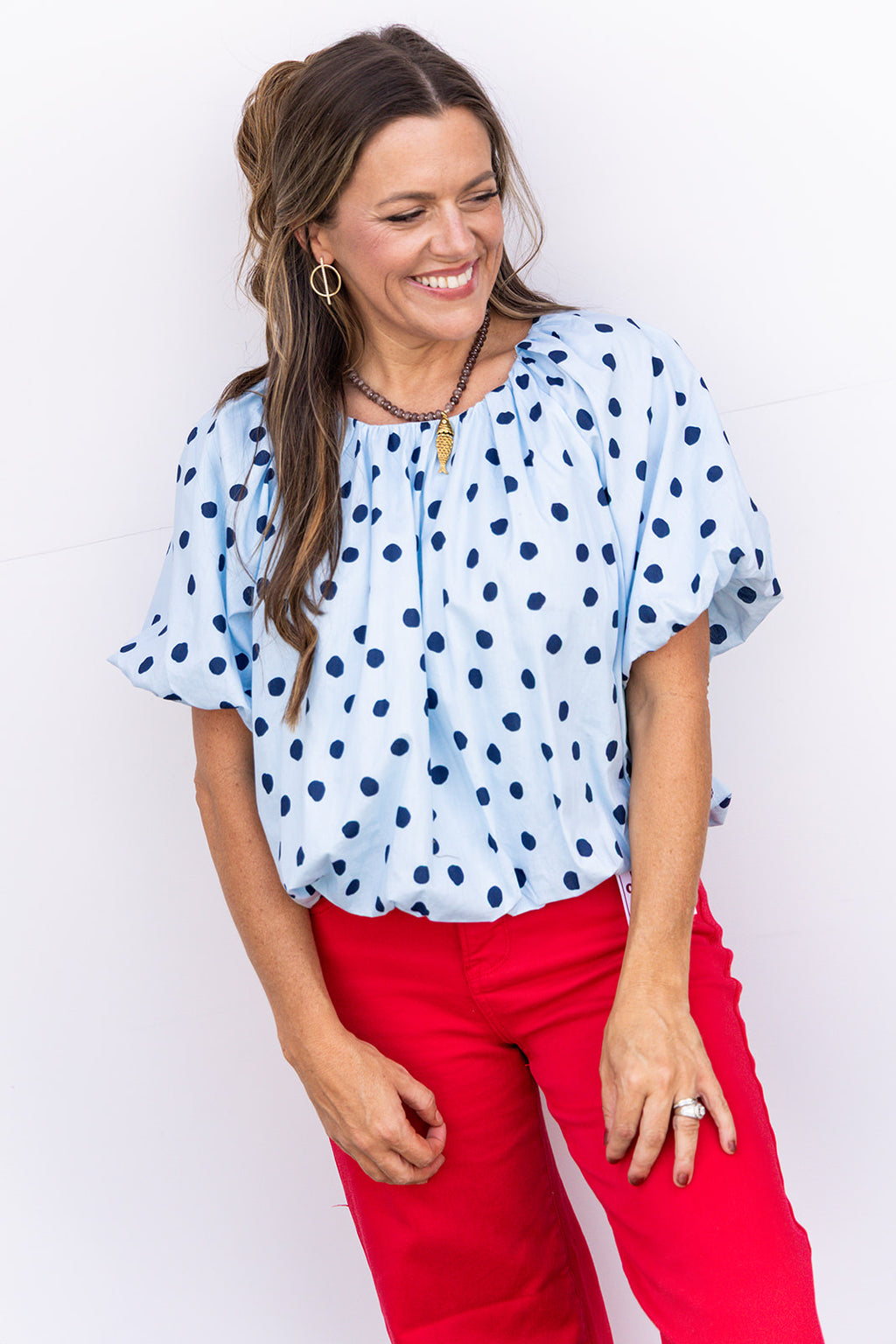Fins Up Blouse - Navy / Blue