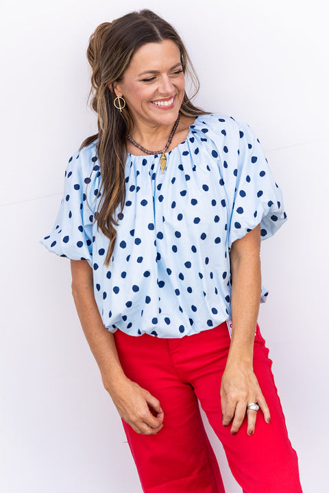 Fins Up Blouse - Navy / Blue