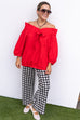 Callin The Rebs Blouse - Red