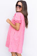Come On Barbie Gingham Dress - Blush/ Pink