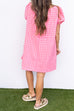 Come On Barbie Gingham Dress - Blush/ Pink