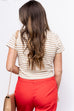 Stay Classy Blouse - Light Brown Combo