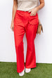 Emily Scalloped Pants - Red