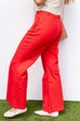 Emily Scalloped Pants - Red