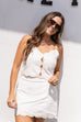 Since You've Been Gone Skirt - White/Linen