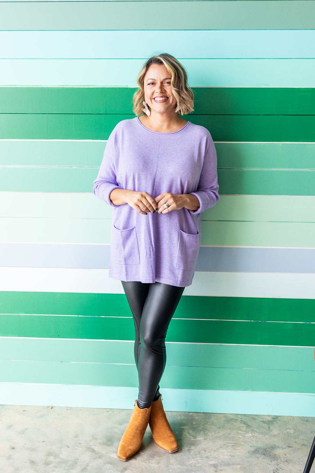 Seeing Stars Sweater - Heather Lavender
