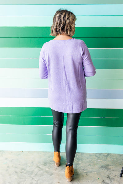Seeing Stars Sweater - Heather Lavender