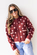 Fall Gamedays Sweater  - Burgundy