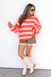Sunshine on my mind Sweater- Orange/Pink