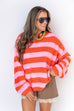 Sunshine on my mind Sweater- Orange/Pink