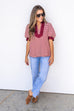 I Walk The Line Top - Burgundy