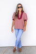 I Walk The Line Top - Burgundy