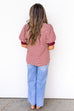 I Walk The Line Top - Burgundy