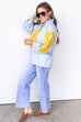 Gameday Grandeur Top -Blue/Yellow