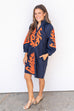 Gameday Grandeur Dress -Navy