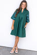 Autumn Vibes Dress - Hunter Green