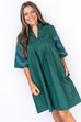 Autumn Vibes Dress - Hunter Green
