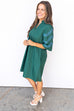 Autumn Vibes Dress - Hunter Green
