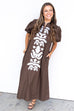 Falling Into Autumn Dress - Brown