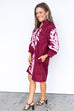 Gameday Grandeur Dress -Burgundy