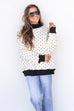 Reversible Mock Neck- Polka Dots / State