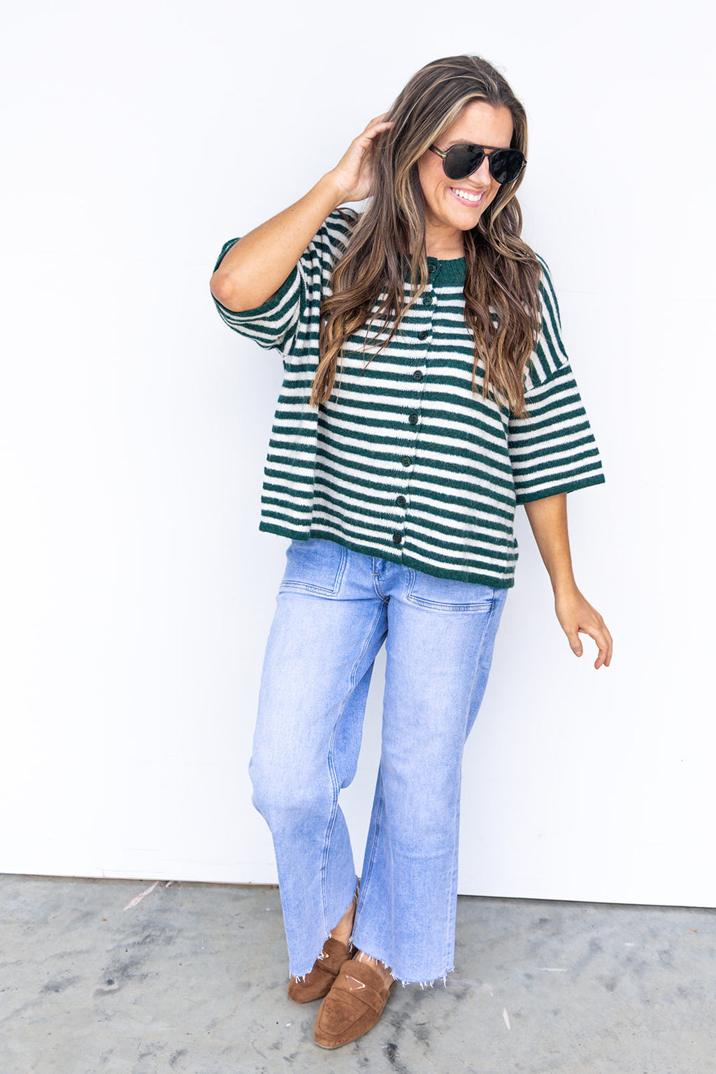 Pinky Promise Cardigan - Hunter Green