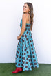Check me out Blue and Brown Plaid maxi dress
