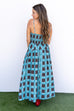 Check me out Blue and Brown Plaid maxi dress