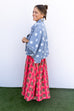 Check me out Pink and Brown Plaid maxi dress