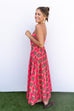 Check me out Pink and Brown Plaid maxi dress