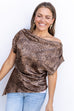 Spot on Satin Leopard top