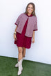 Between the line cardigan - maroon