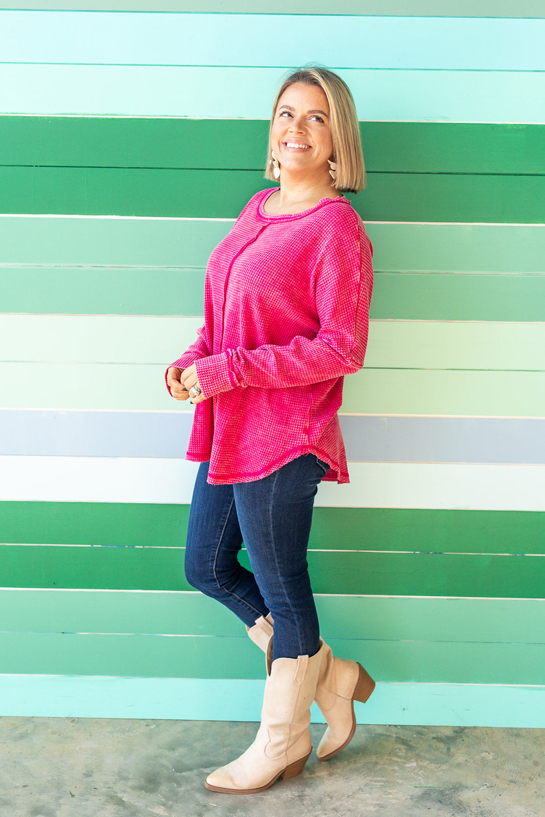 Fall Treasure Thermal - Hot Pink