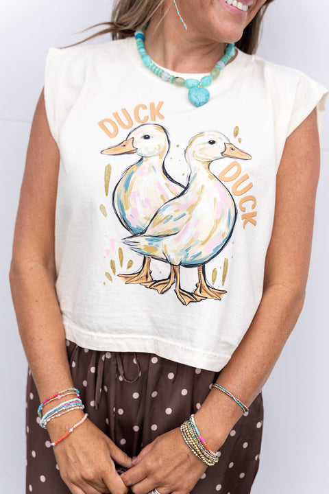Duck Duck Goose Muscle Tee - Beige