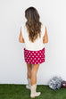 Casual Gamedays Skort - Burgundy Polka Dot