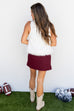 Can I Have A Moment Skort - Maroon