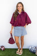 Friday Night Lights Blouse - Merlot